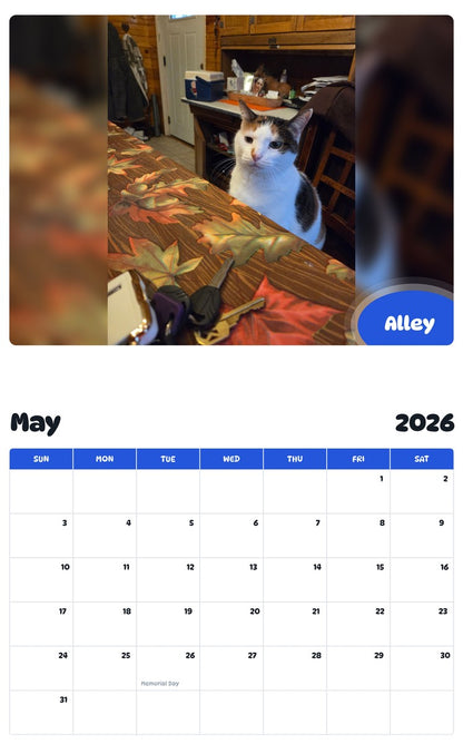2026 - 2027 Alley - Pawidols Pet Calendar