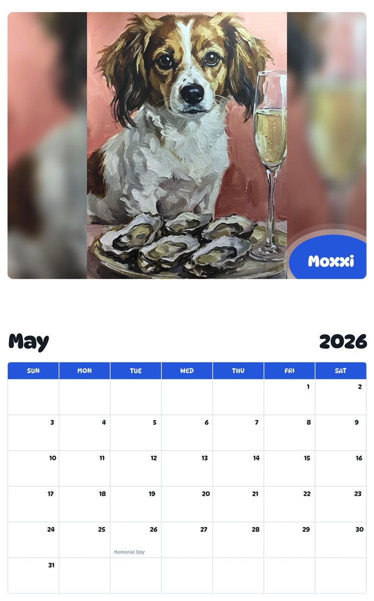 2026 - 2027 Moxxi - Pawidols Pet Calendar