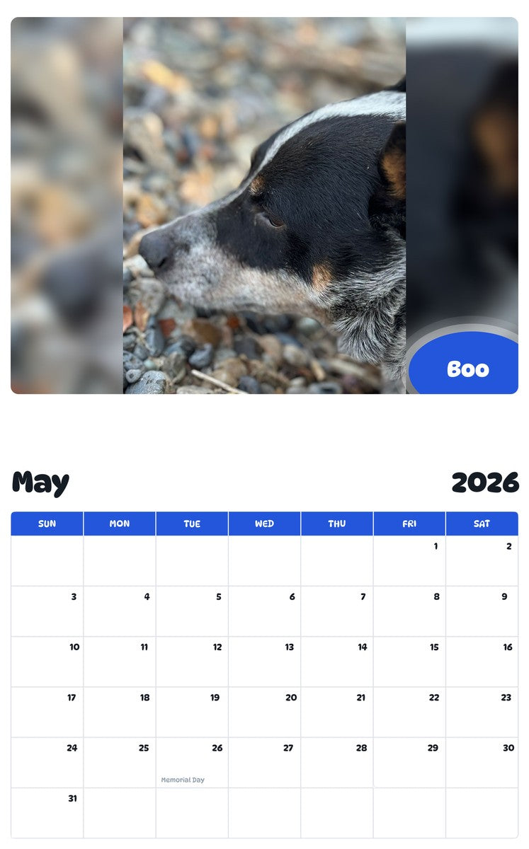 2026 - 2027 Boo - Pawidols Pet Calendar