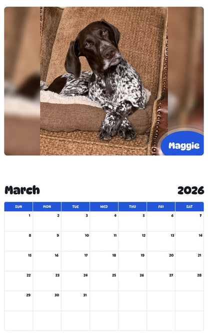 November 2025 - October 2026 Maggie - Pawidols Pet Calendar