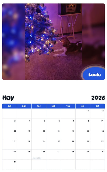2026 - 2027 Louie - Pawidols Pet Calendar