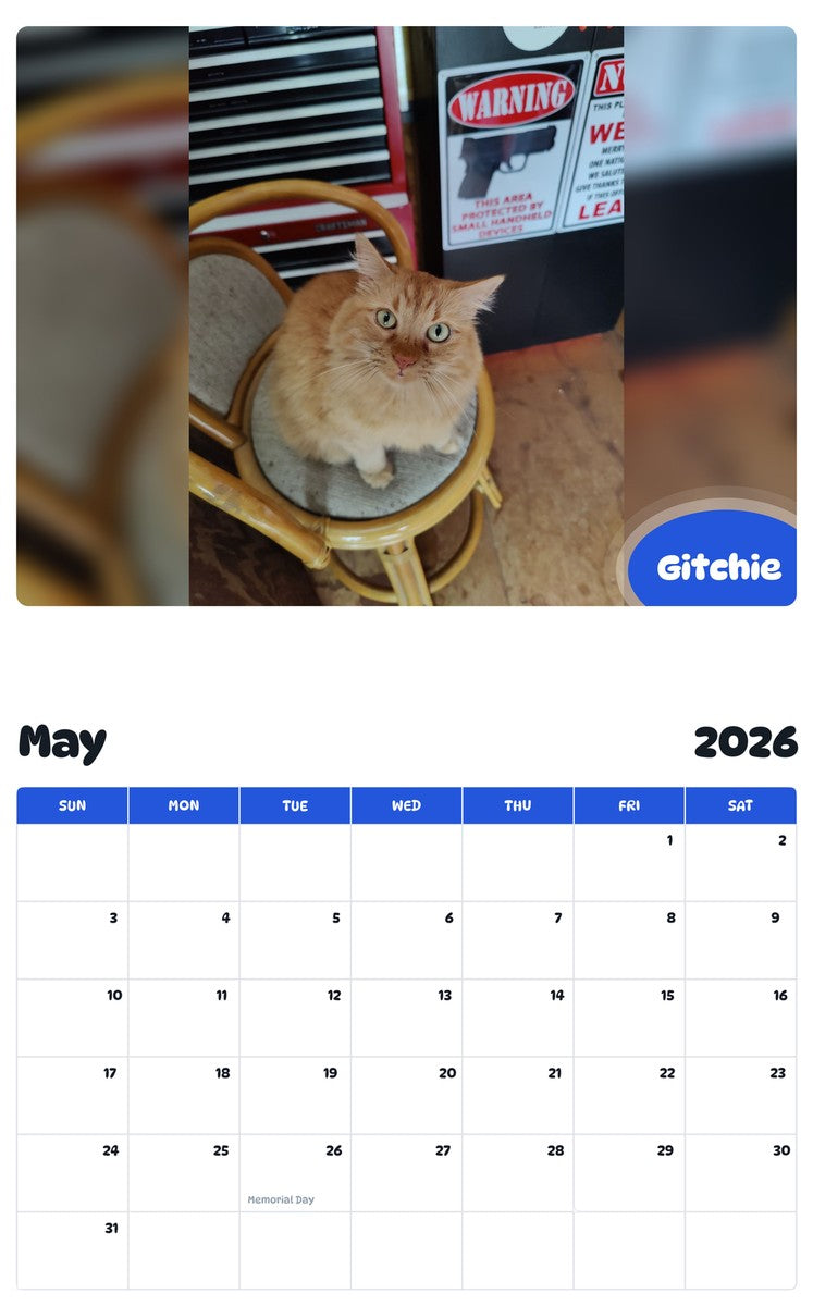 2026 - 2027 Gitchie - Pawidols Pet Calendar