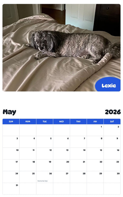 2026 - 2027 Lexie - Pawidols Pet Calendar