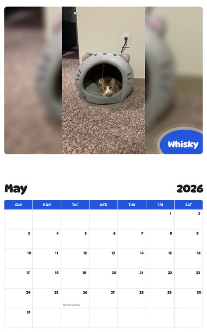 2026 - 2027 Whisky - Pawidols Pet Calendar